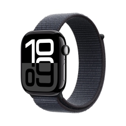 APPLE Watch Series 10 [Gps 46MM Case] Smartwatch \w Jet Aluminium Case \w Ink Sport Loop. Fitness Tracker, Ecg App, Always-On Retina Display