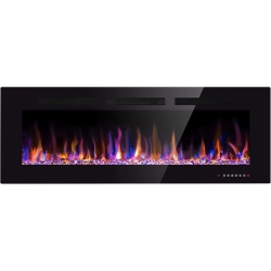 ANTARCTIC STAR 68 Inch Wall Mounted Recessed Electric Fireplace Insert Flush Mount Linear Fireplace, Ultra-Thin Lightweight Led Fireplace Heater Fit