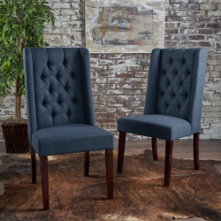 YOULIGHTS Dining Chairs, Set Of 2 In Navy Blue