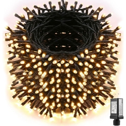 OLLNY DECOR Christmas Lights, Low Voltage 98.4Ft 300 Led Christmas Lights - \w 30V Ul Certified Power Supply Adapter String Lights for Indoor