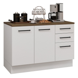 MADESA Coffee Bar Cabinet \w 2 Doors And 3 Drawers Wooden Storage Unit for Kitchen, Dining Room, Or Office Perfect for Organizing Coffee Makers