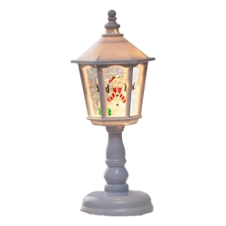 OLLNY DECOR 1-PCs Santa Claus Table Lamp Night Light With Hexagonal Cone Lampshade for Party Decoration Christmas Ornament (White)