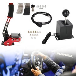 TOPTENG USB Handbrake With Clamp And 7+R H Shifter for Logitech G29 G920 Steering Wheel