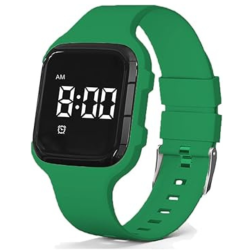 PRIME MADE Vibrating Alarm Watch, Water Resistant Potty Training Watch Rechargeable Medical Reminder Watch With Timer And 15 Daily Alarms (Blue)