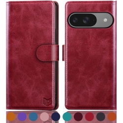 HLD Google Pixel 9 5G/google Pixel 9 Pro 6.3 Wallet Case \w Rfid Blocking Cit Card Holder, Flip Book Pu Leather Protective Cover Women Men for Pixel 9