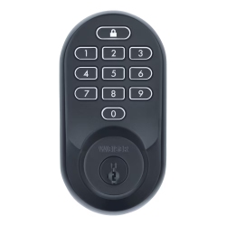 WEISER Halo Wi-Fi Keypad Smart Lock Keyless Entry Deadbolt - Matte (9Ged24000-003) In Black