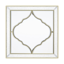 UNHO Wall Art Mirror Elegant Square Wall Glass With Golden Rim Decorative Accent Mirror for Bedroom Hallway Bathroom Living Room Entryway Decorating