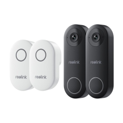 REOLINK Smart Wired Doorbell With Chime, 2K HD Video, Power Over Ethernet, Person Detection, Works With Nvrs, Video Doorbell Poe (2 Pack)