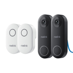Reolink Video Doorbell WiFi, Smart 2K+ Wired WiFi Video Doorbell with Chime, Person Detection, Front Door Security Camera (2 Pack)
