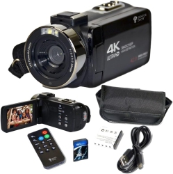 GENIUS Tech Digital 42Mp Video Camera W/ 32GB Sd Card, Remote, Case And USB Cable