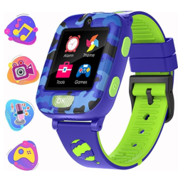 MEHIAZ Kids Smart Watch for Boys Girls, Games Smartwatch \w 14 Puzzle Games Dual Camera Music Video Audio Recording Alarm Clock Ages 3-12 Educational