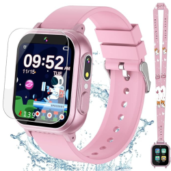 MEHIAZ Kids Waterproof Smart Watch Boys Toys Age 5-12 \w 32 Games, Dual Camera, Habit Tracking, Music Player, Video, Alarm Clock, HD Touchscreen