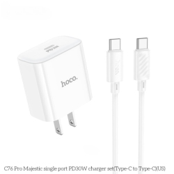 HOCO Pd 30W Charger Set | 1M Type-C to Type-C Cable & Power Adapter - Future Gadgets