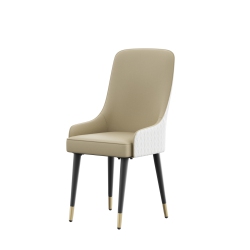 UNHO Microfiber Silicone Leather Dining Chairs:set Of 2 UPScale Dining Chair \w Breathable Sponge Cushion Antioxidant Metal Legs Luxury Back Lion