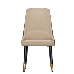 UNHO Microfiber Leather Dining Chairs:set Of 2 Luxury Dining Room Chair Living Room Accent Two-Tone Colors Chairs \w Softy Cushion Seat High Back For