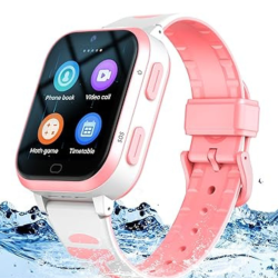 MEHIAZ Kids 4G Gps Smartwatch Phone, Kids HD Touchscreen Mobile Watch for Kid \w Whatsapp, Anti-Lost Gps Waterproof Video Phone Call Real-Time