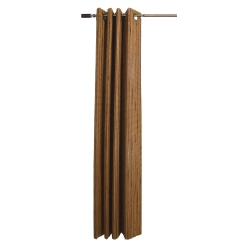 VERSAILLES - Bamboo Grommet Top Curtain Panel, Brass Grommets, 42" X 63", Honey In Brown