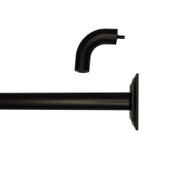 VERSAILLES - Blackout Room Darkening Curtain Rod Set, Two Mounting Options, Adjustable Length From 28" to 48", Bronze