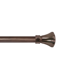 VERSAILLES - Lexington Flare Curtain Rod Set, Adjustable Length From 86" to 144", Bronze