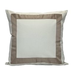 VERSAILLES - Valentina Cushion Cover, 20" X 20", Machine Washable, Taupe