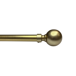 VERSAILLES - Esencial Orb Curtain Rod Set, Adjustable Length From 36" to 72" In Gold