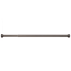 VERSAILLES - Duo Stainless Steel Tension Curtain Rod, Indoor/outdoor, Adjustable Length From 48" to 86" In Grey