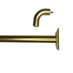 VERSAILLES - Blackout Room Darkening Curtain Rod Set, Two Mounting Options, Adjustable Length From 48" to 86" In Gold