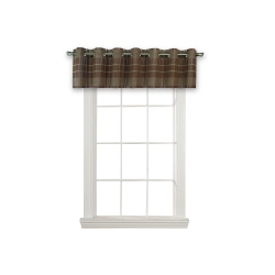VERSAILLES - Bamboo Grommet Top Valance, Brass Grommets, 72" X 12", Walnut