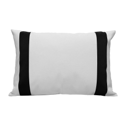 VERSAILLES - Valentina Cushion Cover, 14" X 20", Machine Washable In Black