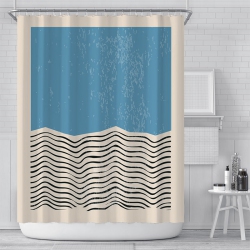PANDACO Dewdrop Fabric Shower Curtain (180Cm X 180Cm) (72" X 72")