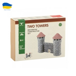 WISE ELK - Mini Bricks Constructor Set, Two Towers - 400 Pieces
