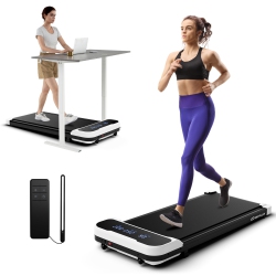 COSTWAY Goplus 2.5HP Under Desk Treadmill for Home And Office Remote Control Led Display