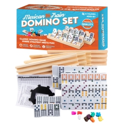 TRADEOPIA Mexican Train Dominoes Set Double 12 With 91 Tiles