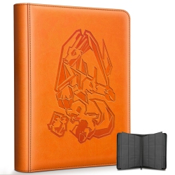 DOUPER 9 Pocket Cards Binder, 540 Cards Trading Cards Games Collection Holder Book Folder With Side-Loading Sleeves (O