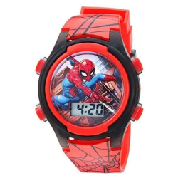 PRIME MADE Spider-Man Kids Digital Lcd Flashing Watch, Red, Spd3515Ac In Multicolor