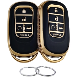 REPROTECTING Tpu Key Fob Cover Compatible With (5 Buttons) 2022 2023 2024 Honda Accord Civic Hr-V Cr-V Pilot Sport Si