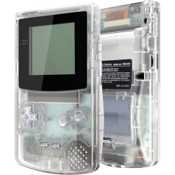 EXTREMERATE Ips Ready Upgraded Transparent Clear Replacement Shell Full Housing Cover & Buttons for Gameboy Color – Fit