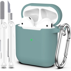 MHYALUDO for Airpods Case Cover, Military Grade Anti-Fall Soft Silicone Shock-Absorbing Protective for Airpods 2&1