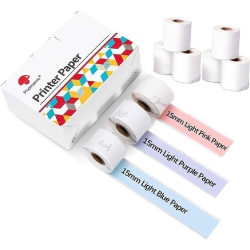 TOPHOMER M02 Pro/m02S Series Printer Paper Printable Sticker Paper Purple/light Blue/light Thermal Paper Self-Adhesive In Pink