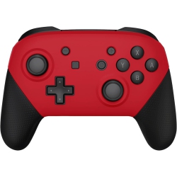 EXTREMERATE Pion Faceplate And Backplate for Nintendo Switch Pro Controller, Soft Touch Diy Replacement Shell In Red