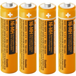 ODIEPO 4 Packs Hhr-75Aaabu Ni-Mh Aaa Rechargeable Cordless Phones Y, 1.2V 700Mah Replacement Ies Home Handset