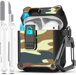 R-FUN for Airpods 2Nd Generation 2019, 1St Gen 2016 Charging Case Cover, Full Drop Protection Auto Pop-Up Lid Design