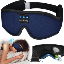 LC-DOLIDA Sleep Headphones Bluetooth Sleeping Eye Mask, Office Travel Unisex Birthday Gifts Men Women Who Have