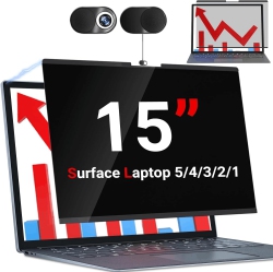 ZOEGAA Surface Laptop 15 Privacy Screen, Anti Light Sliding Camera Cover Magnetic Privacy Screen Compatible In Blue