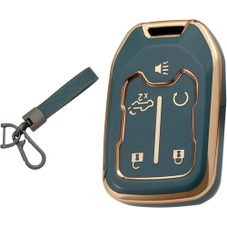 ECOMAID Compatible With Gmc Key Fob Cover Key Fob Case for Chevy Suburban Tahoe Terrain Acadia Yukon Silverado Gmc