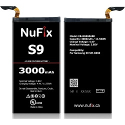 NUFIX Y Replacement for Samsung S9 3000Mah Compatible Replacement Y Eb-Bg960Abe Eb-Bg960Aba G960W G960U