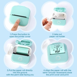 THJOPOKEEL 10 Rolls Thermal Paper Coloured Self-Adhesive Printing Sticker 57MM X 30Mm, Printing Sticker for Mini