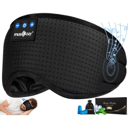 MUSICOZY Sleep Headphones Breathable Bluetooth 5.2 Head 3D Sleeping Headphones, Eye Mask Sleep Earbuds