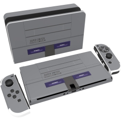 PLAYVITAL Full Set Protective Stickers for Nintendo Switch O Model, Customized Vinyl Decal Skins for Switch O