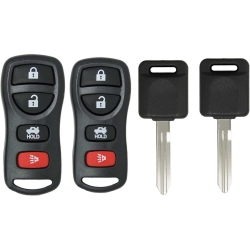 KEYLESSCANADA © 2X New Replacement Keyless Remotes With 2 Ignition Keys for Id 46 Chip Kbrastu15 N104T